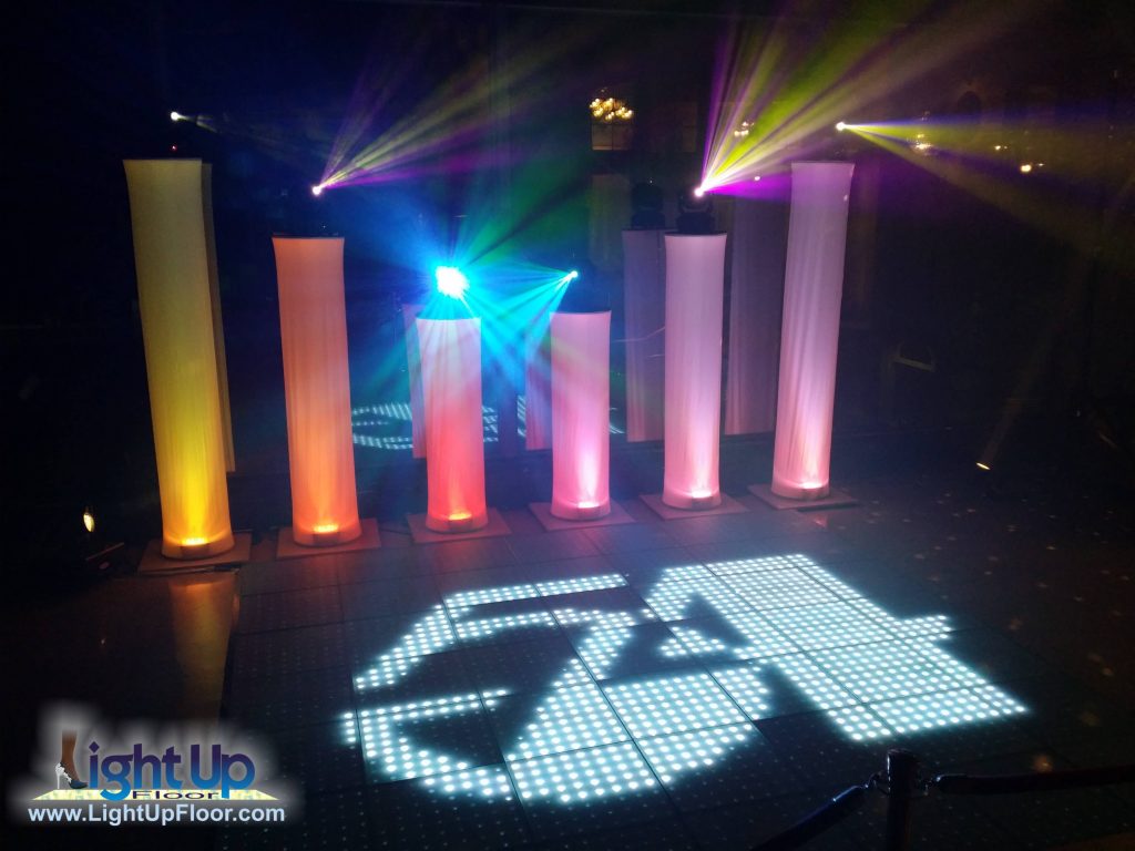 Disco party dance floor