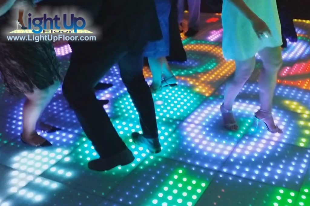 Interactive LED dance floor